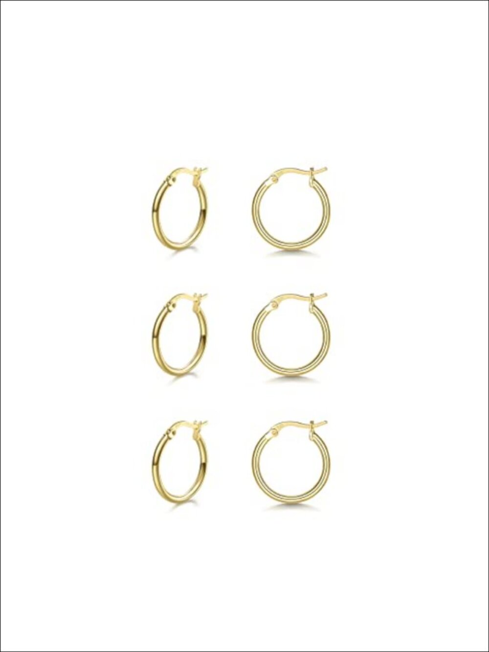925 Sterling Silver Hoop Earrings White Gold Plated Small Hoops for Women